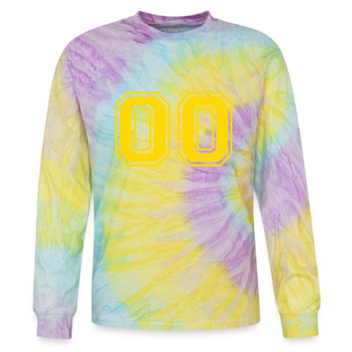Number 00 in a classic athletic collegiate font - Tie Dye Long Sleeve T-shirt