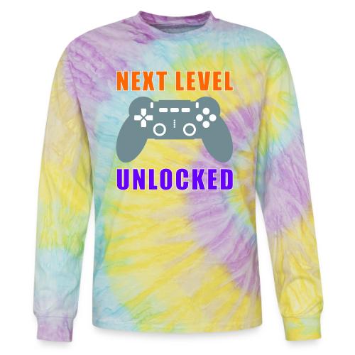 Next Level Unlocked Gamer Design - Tie Dye Long Sleeve T-shirt