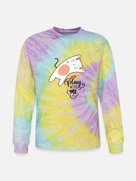 funny cat - Tie Dye Long Sleeve T-shirt - mystique