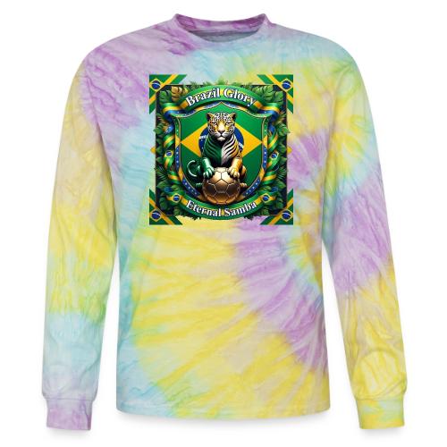 Brazil Jaguar Glory T-Shirt, Flag Pride Badge Gift - Tie Dye Long Sleeve T-shirt