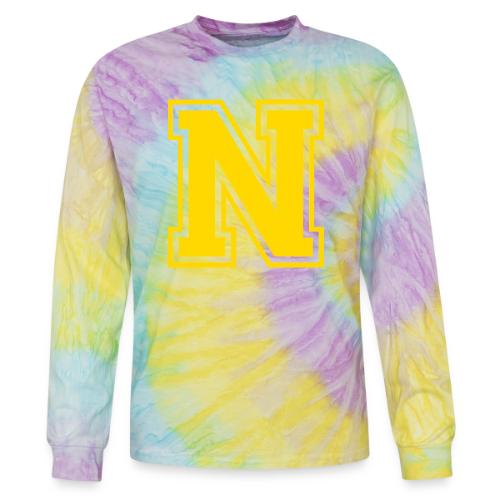 Letter N – Capital Athletic Alphabet Monogram - Tie Dye Long Sleeve T-shirt