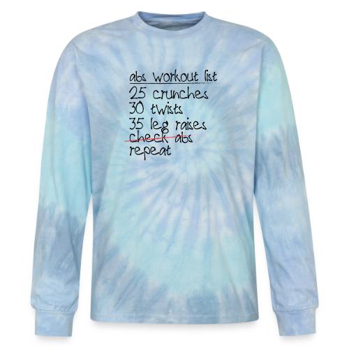 Abs Workout List - Tie Dye Long Sleeve T-shirt