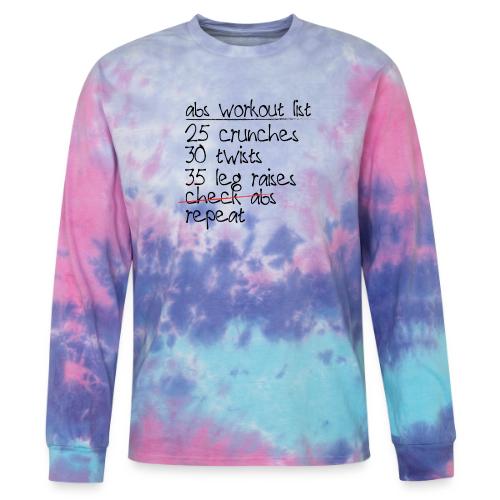 Abs Workout List - Tie Dye Long Sleeve T-shirt