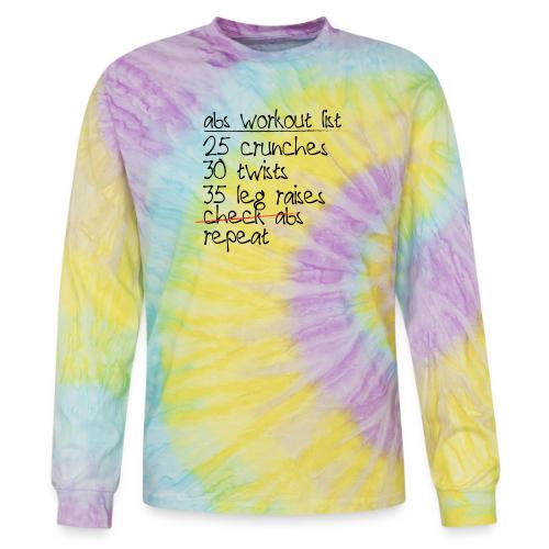 Abs Workout List - Tie Dye Long Sleeve T-shirt
