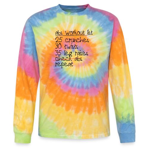 Abs Workout List - Tie Dye Long Sleeve T-shirt