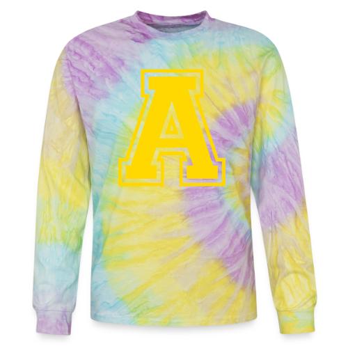 Letter A – Capital Athletic Alphabet Monogram - Tie Dye Long Sleeve T-shirt