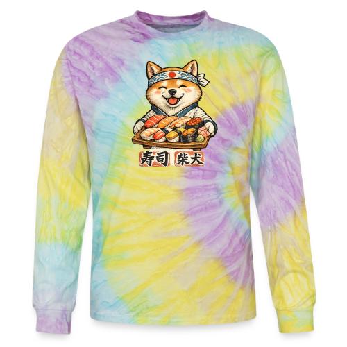 Funny Shiba Inu Sushi Kawaii Dog Tee - Tie Dye Long Sleeve T-shirt