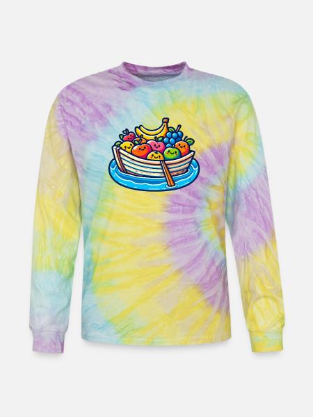 Fruity Boat Adventure - Tie Dye Long Sleeve T-shirt - mystique