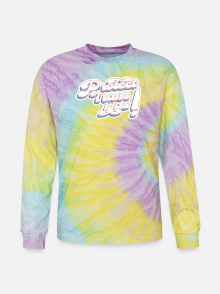 Protect Trans Kids! - Tie Dye Long Sleeve T-shirt - mystique