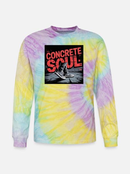 Concrete Soul Street Art Design - Tie Dye Long Sleeve T-shirt - mystique