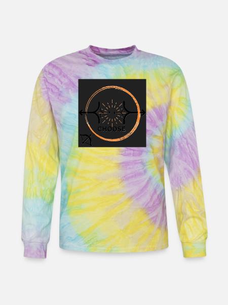 Choose Your Path Emblem - Tie Dye Long Sleeve T-shirt - mystique