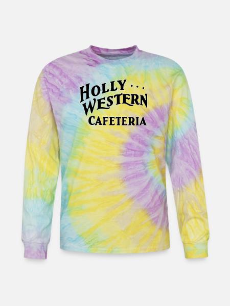 Holly Western Cafeteria Signage - Tie Dye Long Sleeve T-shirt - mystique