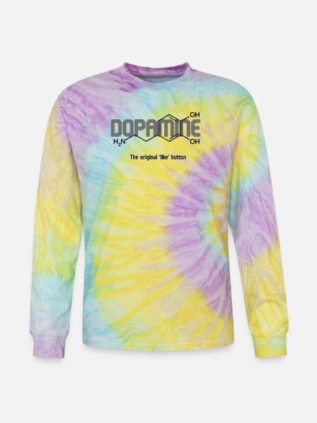 Dopamine Likewave Logo - Tie Dye Long Sleeve T-shirt - mystique