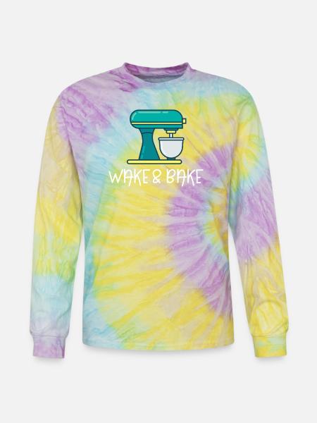 Wake And Bake - Tie Dye Long Sleeve T-shirt - mystique