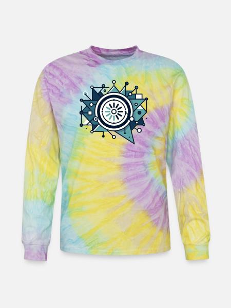 Circuit Starburst Emblem - Tie Dye Long Sleeve T-shirt - mystique