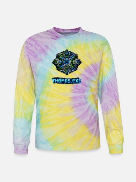 Neon Circuit Emblem - Tie Dye Long Sleeve T-shirt - mystique