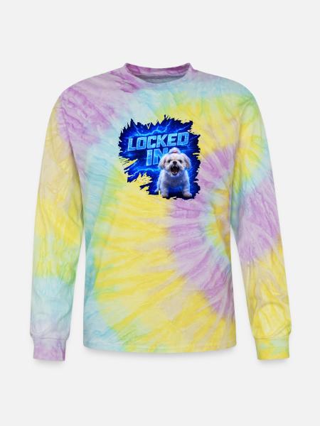 Locked In Pup Power - Tie Dye Long Sleeve T-shirt - mystique