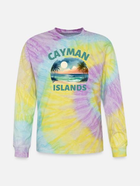 Cayman Islands Sunset Beach - Tie Dye Long Sleeve T-shirt - mystique
