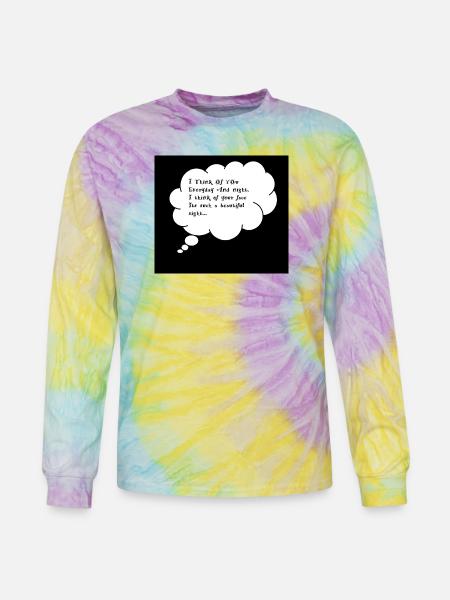 Romantic Thought Bubble Quote - Tie Dye Long Sleeve T-shirt - mystique