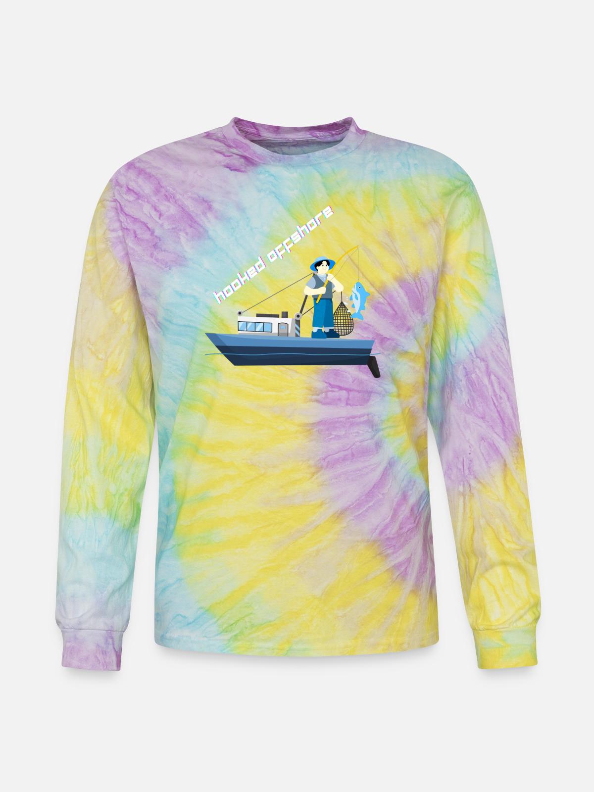 Hooked_Offshore - Tie Dye Long Sleeve T-shirt - mystique - Front