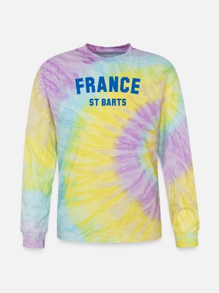 St Barts France Caribbean - Tie Dye Long Sleeve T-shirt - mystique