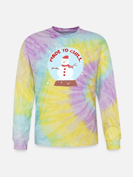 Snowman - Tie Dye Long Sleeve T-shirt - mystique