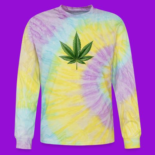 Cannabis Leaf - Tie Dye Long Sleeve T-shirt
