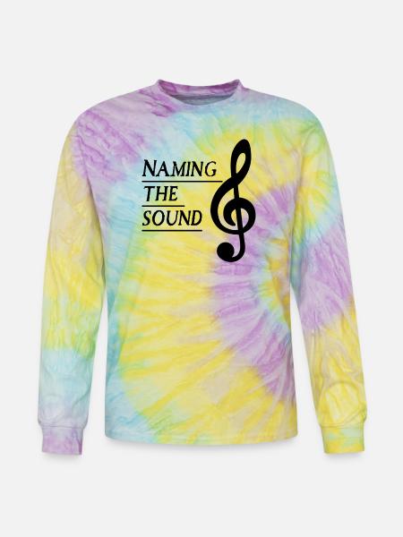 Bold Treble Clef Line Art - Tie Dye Long Sleeve T-shirt - mystique