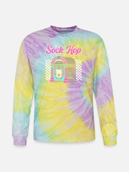 950s Party Sock Hop - Tie Dye Long Sleeve T-shirt - mystique