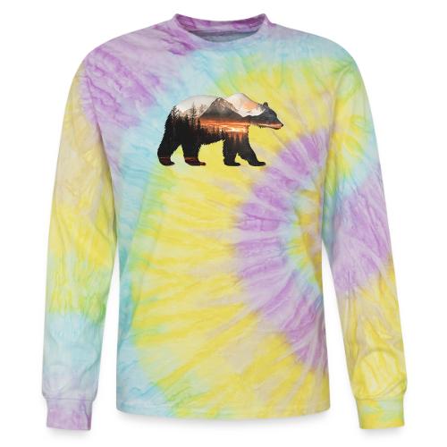 Canada Bear: fiery tones - Tie Dye Long Sleeve T-shirt