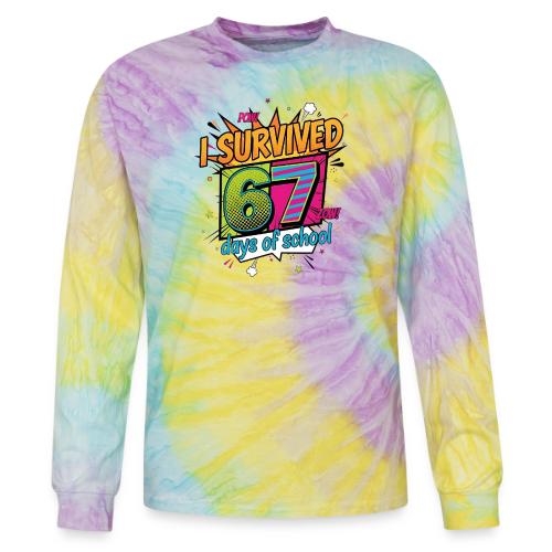 I Survived 67 Days of School T-Shirt – Funny Teach - Tie Dye Long Sleeve T-shirt