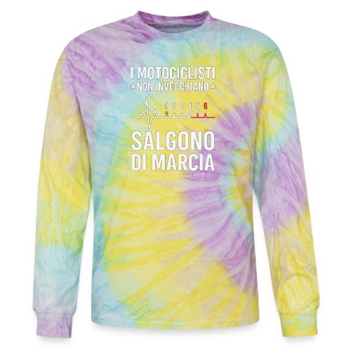 Motorcyclists Never Age Heartbeat Design - Tie Dye Long Sleeve T-shirt