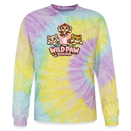 Wild Paw Squad Cute Animal Friends - Tie Dye Long Sleeve T-shirt