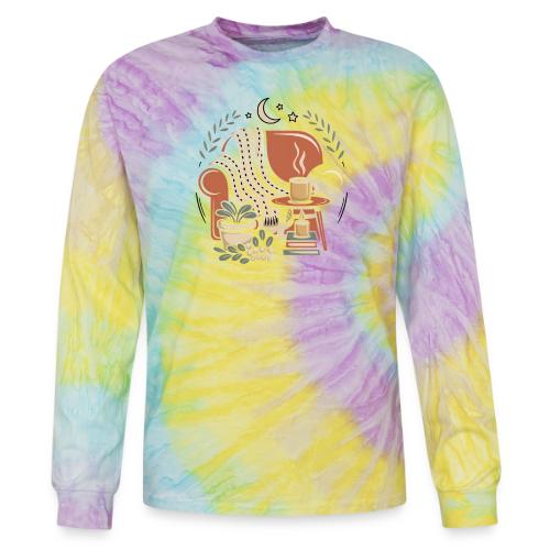 Moonlit Cozy Night Recliner - Tie Dye Long Sleeve T-shirt