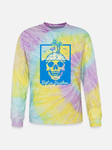 Rest in Vacation - Tie Dye Long Sleeve T-shirt - mystique