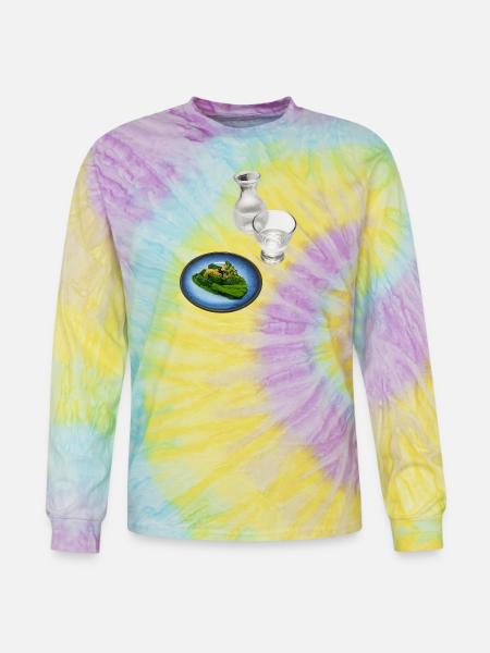 Sake with Spinach - Tie Dye Long Sleeve T-shirt - mystique