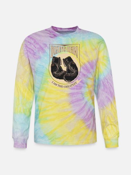 Boxing Hero - i am the greatest - Tie Dye Long Sleeve T-shirt - mystique