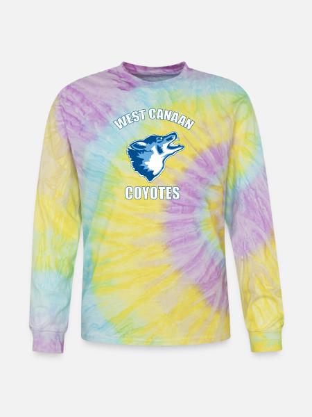 West Canaan Coyotes - Tie Dye Long Sleeve T-shirt - mystique