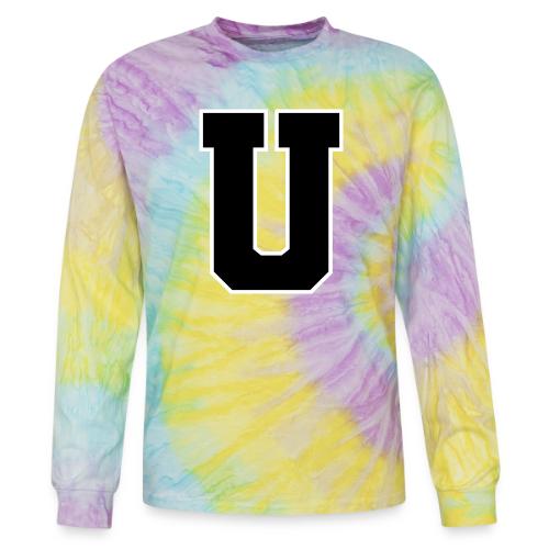 Varsity Letter U Collegiate Monogram - Tie Dye Long Sleeve T-shirt