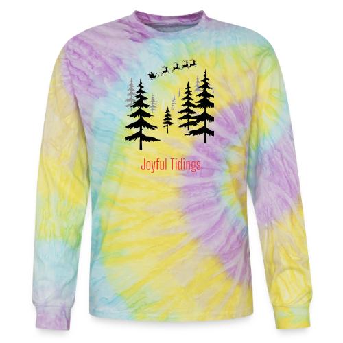 Joyful Tidings Christmas T-Shirt - Tie Dye Long Sleeve T-shirt