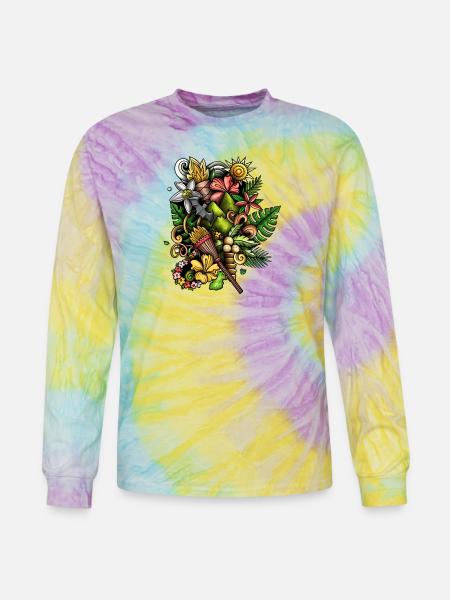 Lunar Dreamcatcher - Tie Dye Long Sleeve T-shirt - mystique