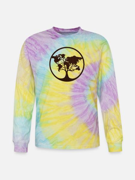 Circle Tree world map - Tie Dye Long Sleeve T-shirt - mystique