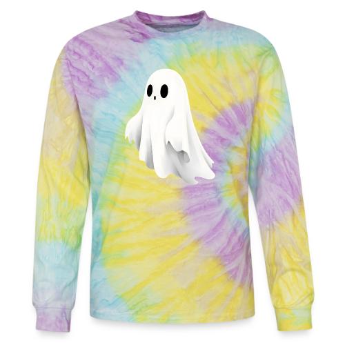 Cute Ghost Cartoon Design - Tie Dye Long Sleeve T-shirt