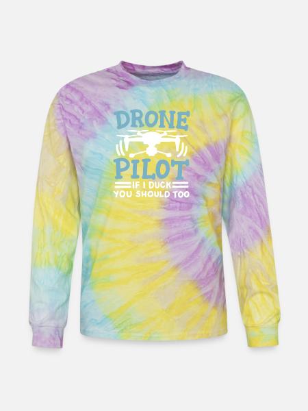 Drone Pilot - Tie Dye Long Sleeve T-shirt - mystique