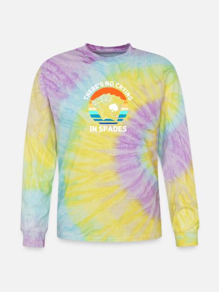 Spades Card Game Poker Player - Tie Dye Long Sleeve T-shirt - mystique