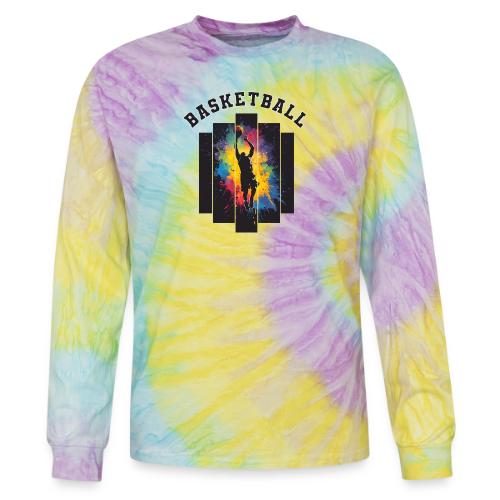 Basketball Slam Dunk Splash Design - Tie Dye Long Sleeve T-shirt