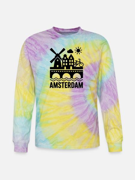 amsterdam - Tie Dye Long Sleeve T-shirt - mystique