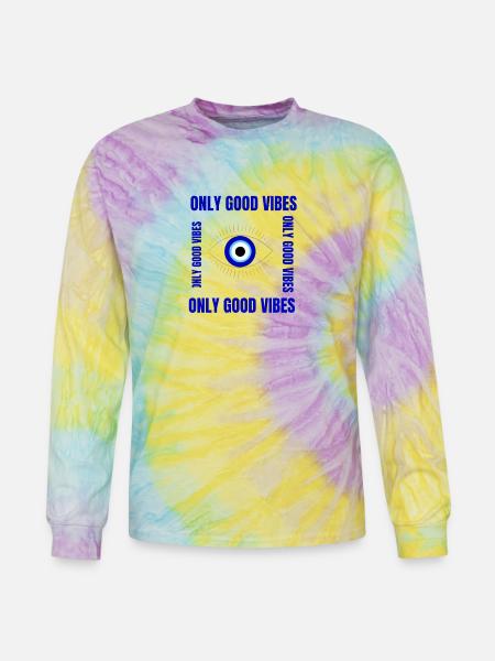 beautiful blue eyes - Tie Dye Long Sleeve T-shirt - mystique