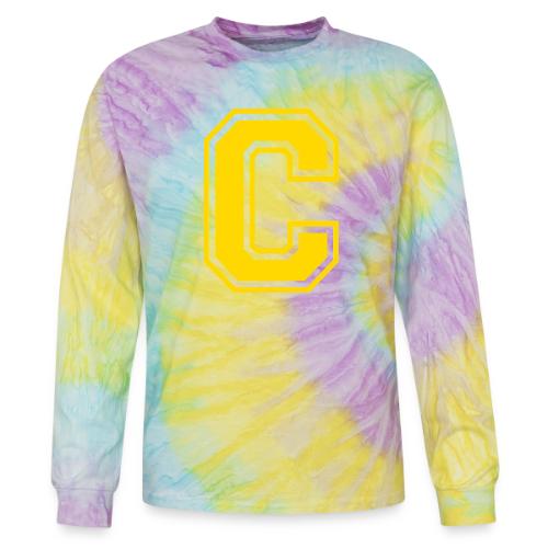 Letter C – Capital Athletic Alphabet Monogram - Tie Dye Long Sleeve T-shirt