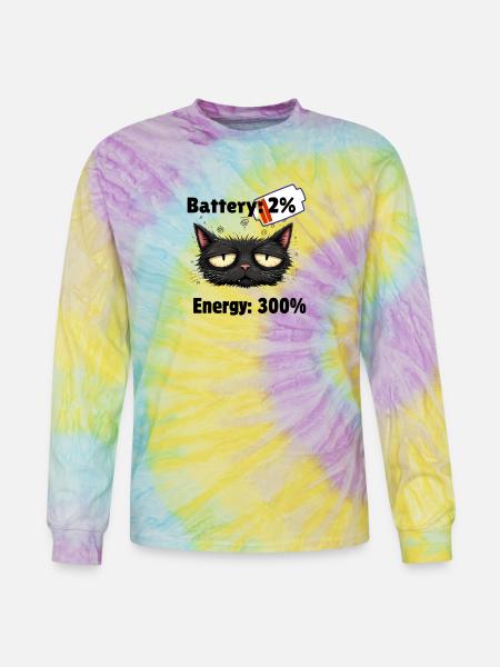 Battery 2% energyn300% - Tie Dye Long Sleeve T-shirt - mystique